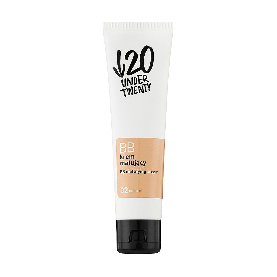 Матувальний антибактеріальний ВВ-крем для обличчя Under Twenty BB Mattifying Cream 02 Natural, 60 мл